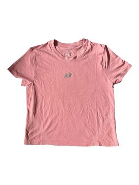 New Balance Dusty Pink Crewneck Athletic Tee Crop